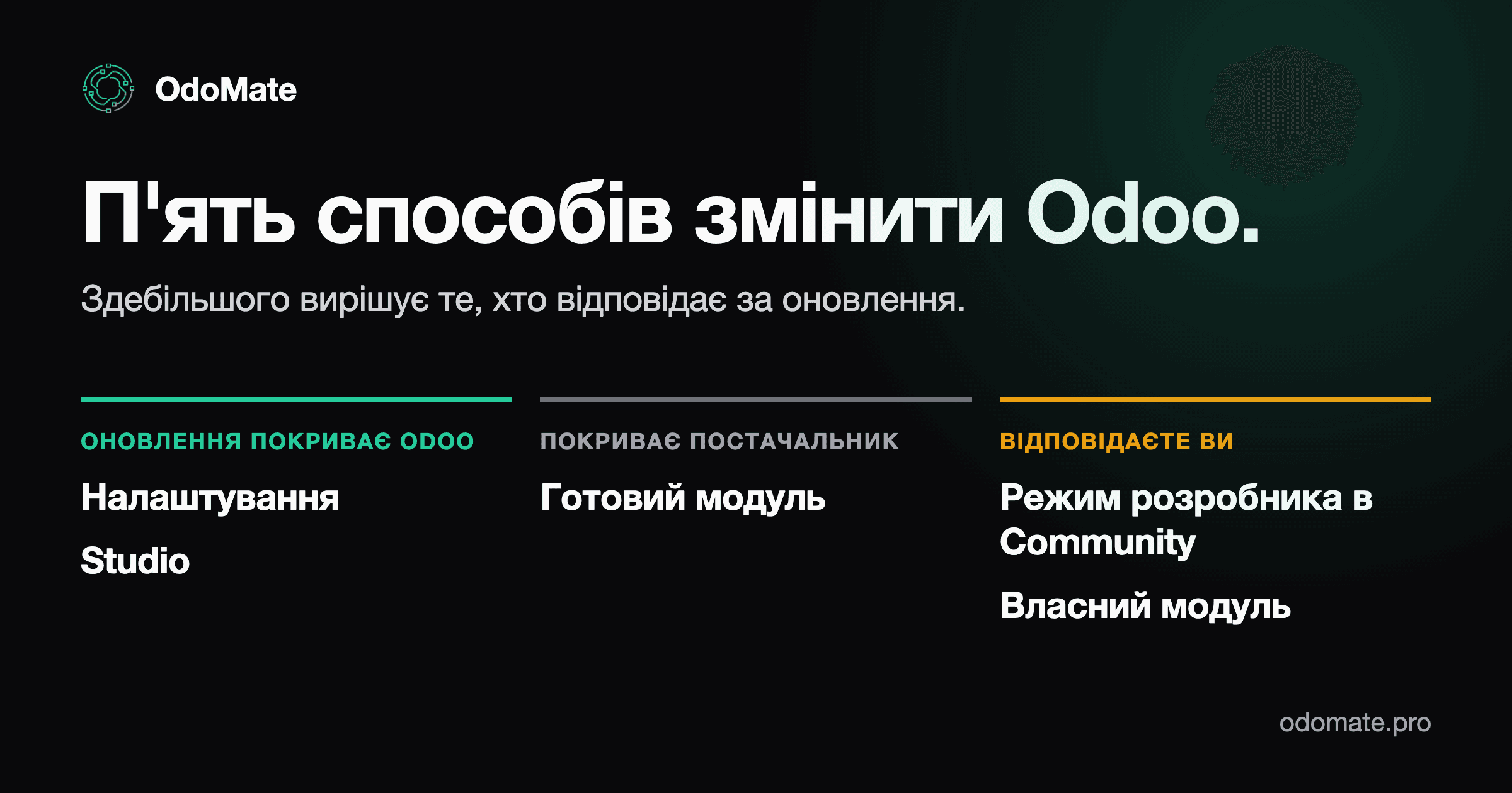 Як можна доопрацювати Odoo під себе?